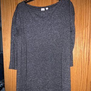 GAP 3/4 Charcoal Slub Dress